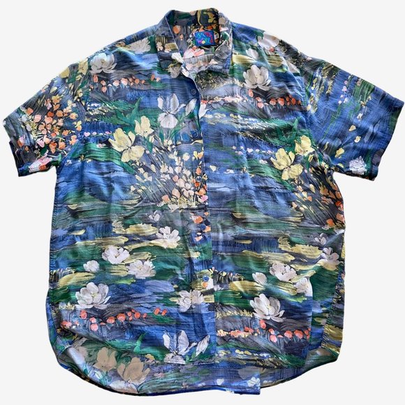 Jams World Shirts Vintage Jams World Mens Floral Hawaiian Shirt